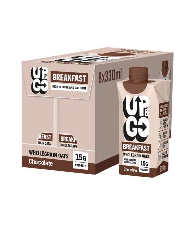 UP & GO Breakfast Drink - Chocolate High Protein Calcium & Fibre (330ml x 8 Bottles) Single