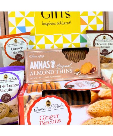 Biscuits Gift Set Biscuit Hamper Including Ginger Biscuits Almond Thins & 4 Packets of Grandma Wild's Classic Biscuits | Biscuit Lovers Gift - Buy Online on SooperMarket.com