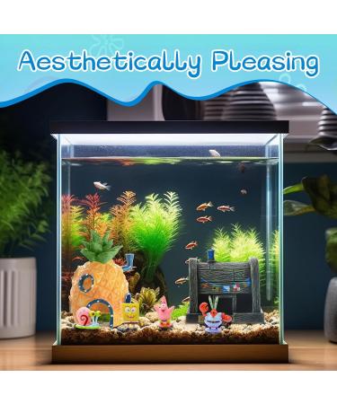 Atuvuta 9 PCs Spongebob Aquarium Deco | Underwater Aquarium Decoration | Aqua Ornaments & Landscape for Fischteich - Buy Online on SooperMarket.com