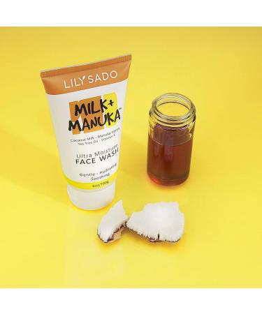 Lily Sado Milk+Manuka Coconut Milk & Manuka Honey Cream Face Cleanser - 5oz | Natural Moisturizing Facial Wash for Acne-Prone Skin - Buy Online on SooperMarket.com