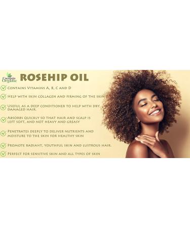 Cocojojo Rosehip Oil 32 oz - 100% Pure Cold Pressed Unrefined Oil for Skin Hair & Massage | Moisturizing & Nourishing Face Oil - Buy Online on SooperMarket.com
