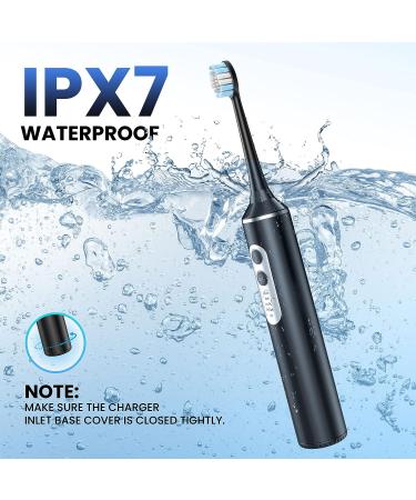 3-in-1 Water Dental Flosser & Electric Toothbrush - 4 Modes, Portable & Travel-Friendly (Black) - Buy Online on SooperMarket.com