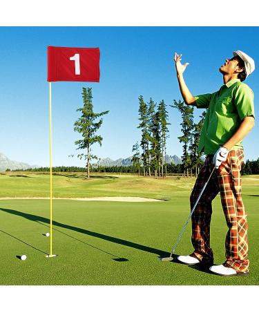 Tobwolf 4PCS Portable 15x22cm Golf Flags for Putting Green - 420D Nylon Practice Targets with Numbered Pins - Indoor/Outdoor Use - Buy Online on SooperMarket.com