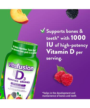 Vitafusion Sleepwell Plus Adult Vitamin Gummies 10mg Melatonin Per Daily Dose & D3 Adult Vitamin Gummies 1000 IU Vitamin D3 Daily Dose Supports Bones & Teeth* 150 Count - Buy Online on SooperMarket.com