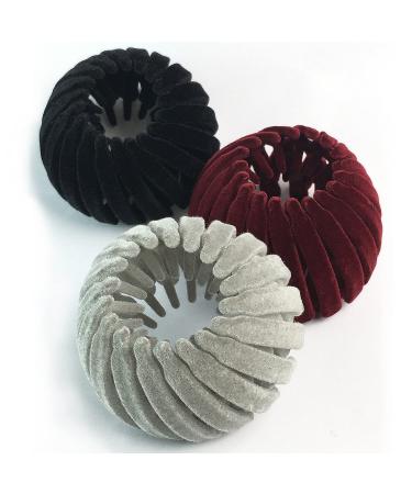Sizobi Bird Nest Magic Hair Clip,Hair Accessories For Women,Bird Nest Hair Clip,Zabernim Hair Holder,Birds Nest Hair Clip,Pony Tail Black+red+grey