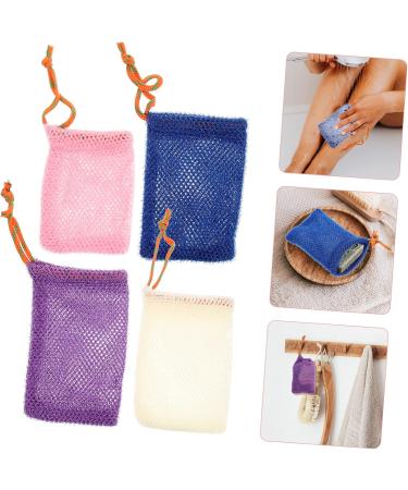 FOYTOKI 8pcs Soap Bag Foaming Net Mesh Soap Savers Pocket Organizer Pouch Bath Scrubber Sisal Soap Bag Nylon - Buy Online on SooperMarket.com