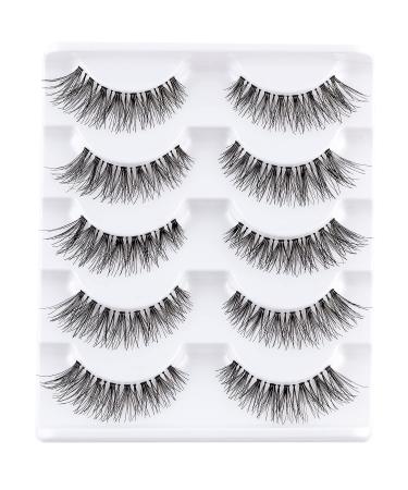 3D false eyelashes natural eyelashes pure handmade natural look fluffy artificial eyelashes multipack strip lashes (HS17-7)