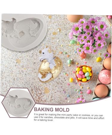 LALAFINA Chocolate Mould Dragon Silicone Molds Easter Lamb Chocolate Silicone Molds Easter Sugar Molds Pink Bunny Ears Easter Egg Mold Easter Fondant Mold Cake Crayon White - Buy Online on SooperMarket.com