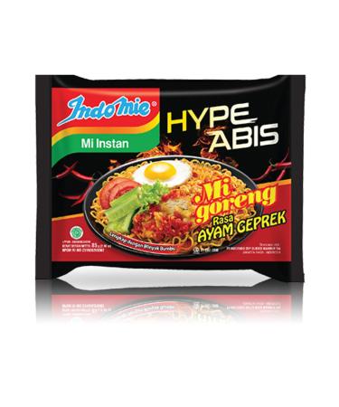 Indomie Mi Goreng Noodles - 85 g 10 Pack Hype Abis Instant Noodles Ayam Geprek Spicy Crushed Crispy Fried Chicken Noodles Hot and Spicy Noodles - Product of Indonesia Delicious Noodles