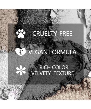 Maki Yika Black Grey Smoky Eyeshadow Palette - 9 High Pigmented Colors for Long Lasting Goth Look - Buy Online on SooperMarket.com