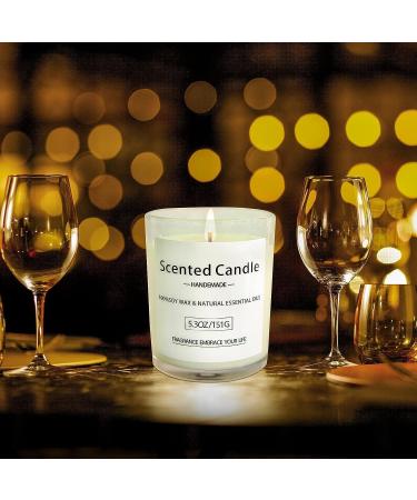 VETOUR Glass Aromatherapy Candles 2PCS Gardenia & Jasmine Scented Soy Candle Set - 10.6 OZ - 80 Hours - Natural Essential Oils - Perfect Gift for Women - Mother's Day/Christmas - Buy Online on SooperMarket.com