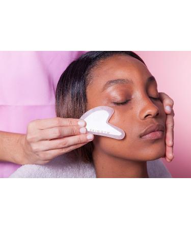 Skin Gym Sculpty Heart Gua Sha Face Massager for Under Eye Bags & Puffy Eyes - Anti-Aging Beauty Tool with Rose Quartz - Buy Online on SooperMarket.com