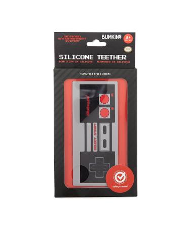 Bumkins Nintendo Textured Silicone Teether - Soft & Flexible Sensory Gum Soother - NES Controller Design - 1 Count - Buy Online on SooperMarket.com