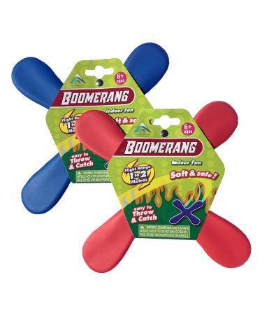 Indoor Boomerang 2 Pack - Great Beginner Boomerangs for Kids or Adults. Soft and Safe.