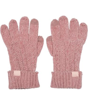 FC Bayern Munich Ladies Pink Knitted Gloves - Cable Pattern | Shop Internationally - Buy Online on SooperMarket.com