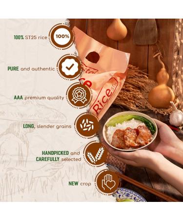 Insta Rice Premium ST25 Fragrant Sticky Rice from Vietnam - Versatile Aromatic Rice 5kg - Buy Online on SooperMarket.com