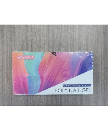 Wakaniya Poly Gel Nail Kit - 8 Colors for Fast Nail Extensions & Design | Starter-Friendly | Clear White Nude Pink 120ml - Buy Online on SooperMarket.com
