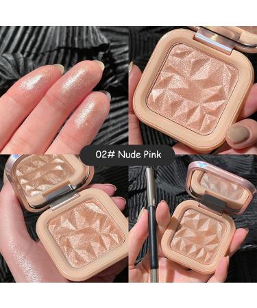 Shefave Highlighter Makeup Palette - Nude Pink Shimmer Colors Powder | Long Lasting & Lightweight Silky Formula | Highly Pigmented Cosmetics Gift | 40g - Buy Online on SooperMarket.com