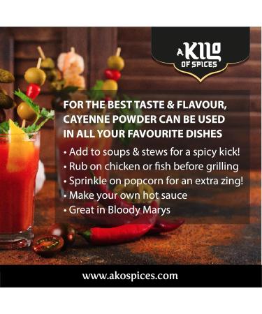 Cayenne Pepper Powder 1 kg - Premium Quality Ground Chili Spice for Tacos & Seasoning | Vegan-Friendly - Buy Online on SooperMarket.com
