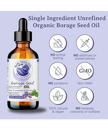 Bella Terra Oils Borage Seed Oil. 473ml. 100% Pure. Cold-pressed. Unrefined. PA-free. Hexane-free. Rich in GLA. Natural Moisturizer for Skin Hair. 473 ml (Pack of 1) - Buy Online on SooperMarket.com