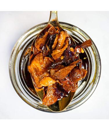 Hot Crispy Oil Original - Spicy Gourmet Olive Oil Infused with Garlic, Shallots, and Chili Peppers - 6 oz Jar (Vegan, Gluten-Free) - Ideal for Pizza, Pasta, Salads & More - Buy Online on SooperMarket.com