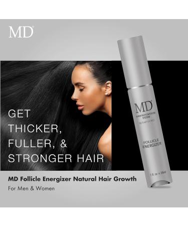 MD Hair Restoration Two Step System - Follicle Activator & Energizer for Hair Thinning Regrowth & Nourishment | Ideal for Men & Women - International Shipping Available - Buy Online on SooperMarket.com