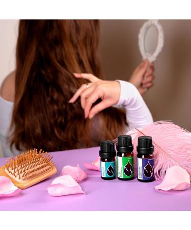 Organic Essential Oils Set for Hair Repair - Basil, Rosemary, Clary Sage | 100% Pure Therapeutic Grade | Non-GMO | 25ml Pack - Buy Online on SooperMarket.com