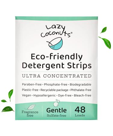 Laundry Detergent Sheets - Sulfate-free Gentle - For Sensitive Skin Baby Hand Wash - Eco Friendly Natural Hypoallergenic Sulfate Free Fragrance Free Unscented Laundry Soap