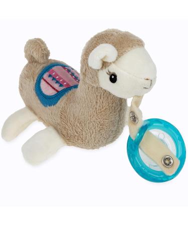 Nuby Soft Plush Pacifinder with Detachable Silicone Pacifier - Llama 0-6 Months | Natural Cherry Shape | Multi | One Size - Pack of 1 - Buy Online on SooperMarket.com