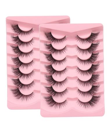 Shop Fluffy Mink Fake Eyelashes | 1 Pack of 7 Pairs | 3D Natural Wispy Lash Extensions for Gorgeous Eye Makeup - Buy Online on SooperMarket.com