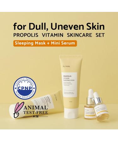 iUNIK Propolis Edition Skincare Set - Revitalize Skin with Propolis & Buckthorn Extracts | Sleeping Mask & Mini Serum | International Shipping Available - Buy Online on SooperMarket.com