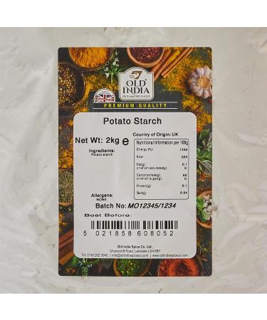 Old India Potato Starch 2kg - High-Quality Gluten-Free Starch (Pack of 1) - Buy Online on SooperMarket.com