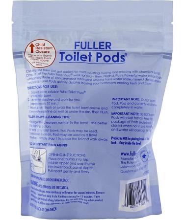 Fuller Brush Toilet Bowl Cleaner Pods - Water Soluble Tablets for Clean, Descaled, and Refreshed Toilets - Removes Odors, Soils, and Stains - Light Fresh Scent - Ideal for Homes & Businesses - Buy Online on SooperMarket.com