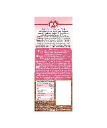 Pink Drip Cake Glaze - White Chocolate per 125g Tube | Perfect for Cakes Cupcakes & Tarts | Gluten-Free | International Shipping - Buy Online on SooperMarket.com