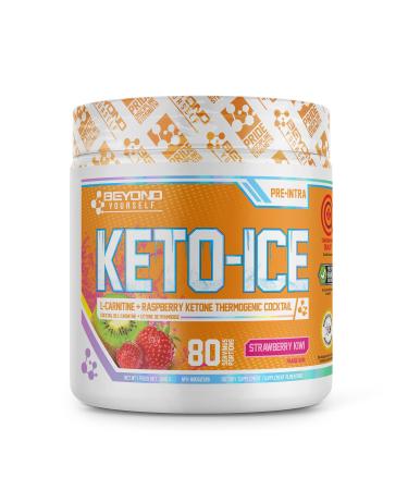 Beyond Yourself - Keto-Ice | Stimulant-Free Thermogenic Fat Burner | Advanced Metabolism Booster Energy Enhancer & Weight Management | Formulated with L-Carnitine & Raspberry Ketone | Strawberry Kiwi