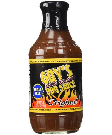 Guy's Award Winning Sugar Free BBQ Sauce 18 oz (Original) Original 1.12 Pound (Pack of 1)