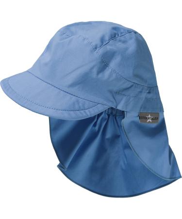 Sterntaler Unisex Children's Peaked Cap with Neck Protection Without Ties Children's Cap 55 velvet blue