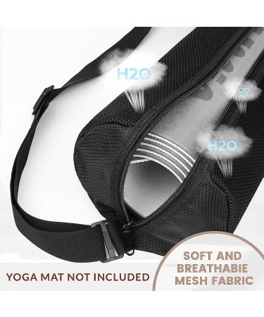 UMIA Yoga Mat Bag with Strap | Exercise Yoga Mat Carrier for 1/4-inch Thick Mat | Black - Buy Online on SooperMarket.com