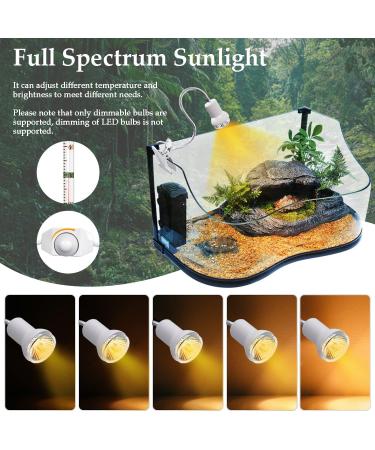 Shengruili Turtle Heat Lamp - 25W & 50W Reptiles Lamp for Terrarium | Optimal Heat for Turtles & Reptiles - Buy Online on SooperMarket.com