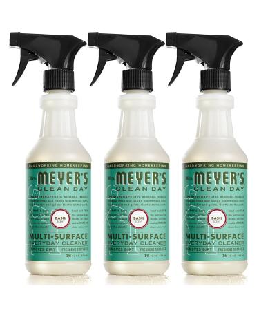 Mrs. Meyer's All-Purpose Cleaner Spray, Basil, 16 Fl Oz (Pack of 3)