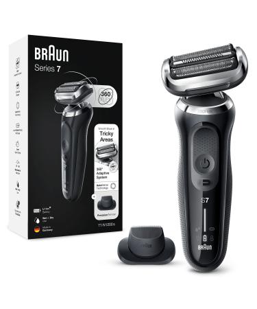 Braun Series 7 Electric Shaver for Men with Precision Trimmer Cordless Foil Razor Wet & Dry 100% Waterproof UK 2 Pin Plug 70-N1200s Silver Razor Rated Which Best Buy S7 70-N1200