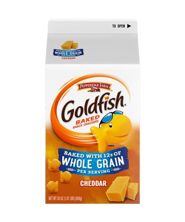 Pepperidge Farm Goldfish Cheddar Crackers, Baked with Whole Grain 30 oz. Carton - Pack of 6 - Buy Online on SooperMarket.com