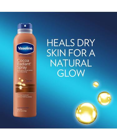 Vaseline Intensive Care Spray Moisturizer - Cocoa Radiant 6.5 oz | 100% Pure Cocoa Butter for Dry Skin - International Shipping Available - Buy Online on SooperMarket.com