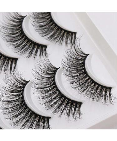 jklashfi 80 Pairs 3D Chemical Fiber Lashes Natural False Eyelashes Dramatic Volume Lashes Makeup Extension Eyelashes - Buy Online on SooperMarket.com