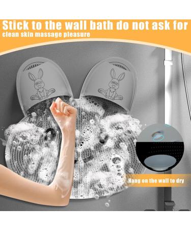 Foot Scrubber Mat with Non-Slip Suction Cups Silicone Foot Scrubber in Shower Hands-Free Foot Cleaner for Shower Cute Rabbit Shape Foot Washer - Buy Online on SooperMarket.com