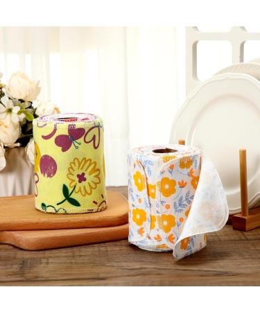 Vitalcozy Reusable Toilet Towels | Washable Bidet & Kitchen Towels | Absorbent Cotton Paperless & Eco-Friendly Tea Towels with Bright Flower Design - Buy Online on SooperMarket.com