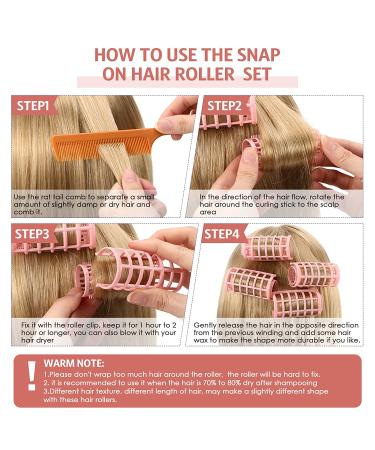 16 Pieces Hair Roller Curlers 1.18 Inch Plastic Hair Curlers with Steel Pintail Comb - Hairdressing Styling for Short and Long Hair - Buy Online on SooperMarket.com