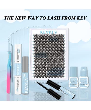 300 Pcs DIY Cluster Lashes for Dramatic Volume Look - 40D D-16mm | Self Application Individual Lashes for Home Extensions - Buy Online on SooperMarket.com