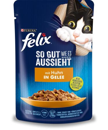 FELIX wet cat food in jelly with chicken 24 x 85 gr Chicken 85 g (pack of 24)