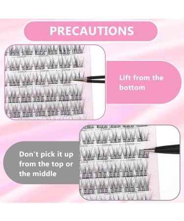 Natural Lash Clusters - 120pcs Wispy Eyelash Extensions (10-12mm) | Thick C Curl DIY False Eyelashes for Beginners | Thin Band Individual Lashes - Buy Online on SooperMarket.com